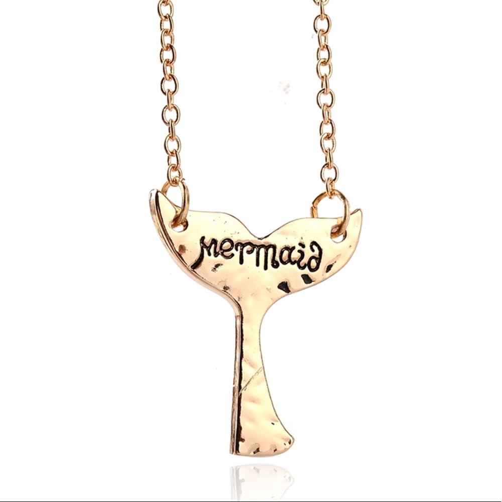 ❤️ Gorgeous Mermaid Tail Necklace- gold tone - Picture 1 of 6